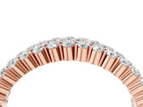 Rose gold Round Diamond Checkerboard Pavé Promise Ring with Round Diamond Accents_4