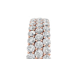Rose gold Round Diamond Checkerboard Pavé Promise Ring with Round Diamond Accents_5