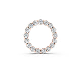 Rose gold Round Diamond Circle Pendant with Prong Setting_26