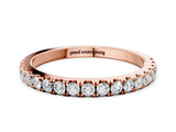 Rose gold Round Diamond Classic Half Eternity Band with Shared Prong Setting_4