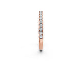 Rose gold Round Diamond Classic Half Eternity Band with Shared Prong Setting_6
