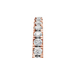 Rose gold Round Diamond Classic Half Eternity Band with Shared Prong Setting_9