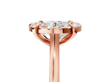 Rose gold Round Diamond Cluster Halo Solitaire with Four-Prong Setting_85