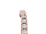 Rose gold Round Diamond Curved Pavé Wedding Band with Shared Prong Setting_9