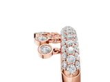 Rose gold Round Diamond Dangle Promise Ring with Round Diamond Pavé_5