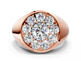 Rose gold Round Diamond Dome Promise Ring_12