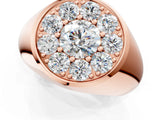 Rose gold Round Diamond Dome Promise Ring_13