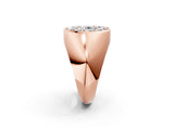 Rose gold Round Diamond Dome Promise Ring_14