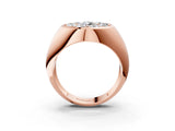 Rose gold Round Diamond Dome Promise Ring_15