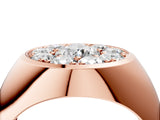Rose gold Round Diamond Dome Promise Ring_16