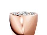 Rose gold Round Diamond Dome Promise Ring_17