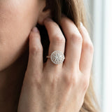 Rose gold Round Diamond Double Halo Ring with Pavé Band and Four-Prong Setting_15