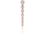 Rose gold Round Diamond Drop Necklace with Bezel Setting_12