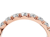 Rose gold Round Diamond Eternity Band with Pavé Setting and Shared Prong_25