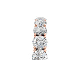 Rose gold Round Diamond Eternity Band with Pavé Setting and Shared Prong_26