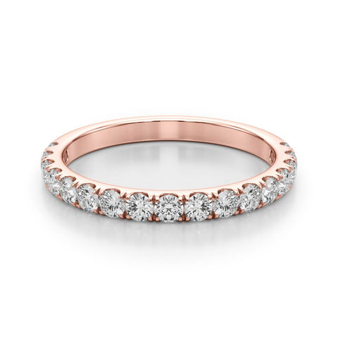 Rose gold Round Diamond Eternity Band with Prong Setting 1