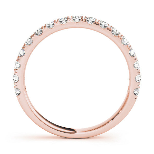 Rose gold Round Diamond Eternity Band with Prong Setting 2