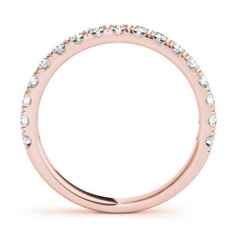 Rose gold Round Diamond Eternity Band with Prong Setting 2