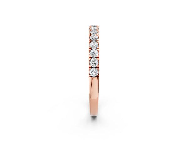 Rose gold Round Diamond Eternity Band with Prong Setting