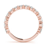 Rose gold Round Diamond Eternity Band with Shared Prong Setting 1