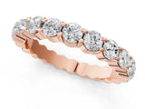 10K Rose Gold Round Diamond Eternity Band with U-Prong Setting