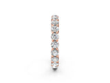 10K Rose Gold Round Diamond Eternity Band with U-Prong Setting
