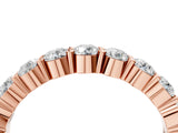 10K Rose Gold Round Diamond Eternity Band with U-Prong Setting