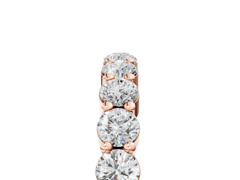 10K Rose Gold Round Diamond Eternity Band with U-Prong Setting