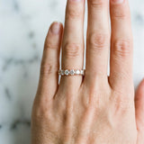 10K Rose Gold Round Diamond Eternity Band with U-Prong Setting