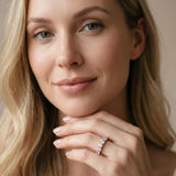10K Rose Gold Round Diamond Eternity Band with U-Prong Setting