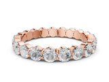 Rose gold Round Diamond Eternity Band with U-Prong Setting_20