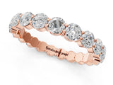 Rose gold Round Diamond Eternity Band with U-Prong Setting_21