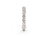 Rose gold Round Diamond Eternity Band with U-Prong Setting_22