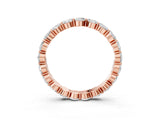 Rose gold Round Diamond Eternity Band with U-Prong Setting_23