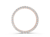 Rose gold Round Diamond Eternity Pendant with Prong Setting_6