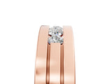 Rose gold Round Diamond Five-Stone Channel Set Mens Band_5