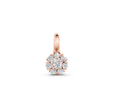 Rose gold Round Diamond Floral Cluster Pendant with Prong Setting_6