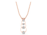 Rose gold Round Diamond Four-Prong Circle Pendant_7