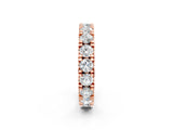 Rose gold Round Diamond Full Eternity Band with U-Prong Setting_2