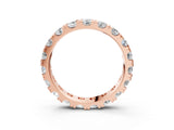 Rose gold Round Diamond Full Eternity Band with U-Prong Setting_3