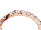 Rose gold Round Diamond Full Eternity Band with U-Prong Setting_4