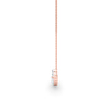 Rose gold Round Diamond Graduated Bar Necklace with Prong Setting 1