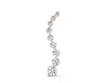 Rose gold Round Diamond Graduated Prong Set Pendant_6