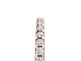 Rose gold Round Diamond Half Eternity Band with Pavé Setting and Shared Prong_9