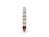 Rose gold Round Diamond Half Eternity Band with Prong Setting_40