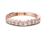 Rose gold Round Diamond Half-Eternity Band with U-Prong Setting_4