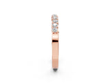 Rose gold Round Diamond Half-Eternity Band with U-Prong Setting_6