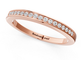 Rose gold Round Diamond Half Eternity Pavé Band_22