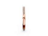 Rose gold Round Diamond Half Eternity Pavé Band_23