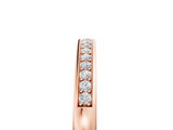 Rose gold Round Diamond Half Eternity Pavé Band_26